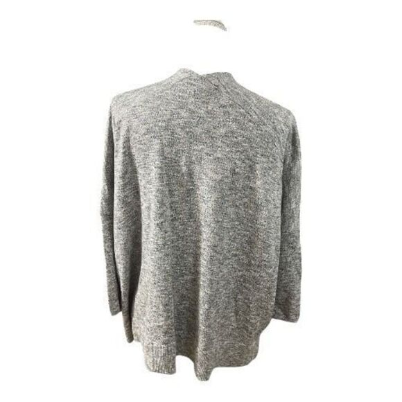 Loft Petites Women Grey Sparkle Cardigan Size M Petite Open Front 3/4-Sleeve - Picture 11 of 12